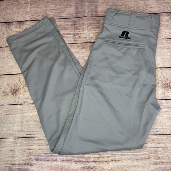 Russell Athletic Gray Baseball‎ Pants Men's M Elastic Waist 30" Inseam - Picture 1 of 10